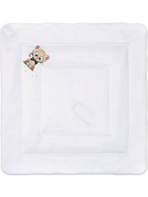 Конверт-одеяло на выписку "Котик" (белое, принт без кружева)