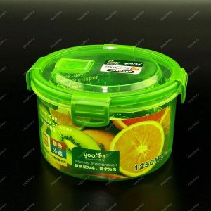 Контейнер Green - day 1250ml, круглый, пластиковый, для продуктов.