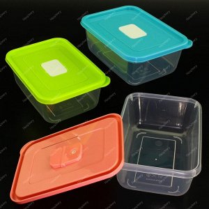 Контейнера прямоугольные, пластиковые, прозрачные, для продуктов (набор 3шт).