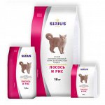 Sirius Лосось и рис корм для кошек 0,4 кг