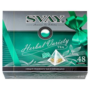 чай SVAY 'Herbal Variety' набор 8 видов 48 пирамидок 1 уп.х 6 шт.