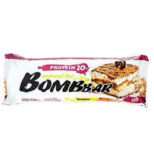 Батончик Bombbar протеиновый TIRAMISU 60 г 1 уп.х 20 шт.