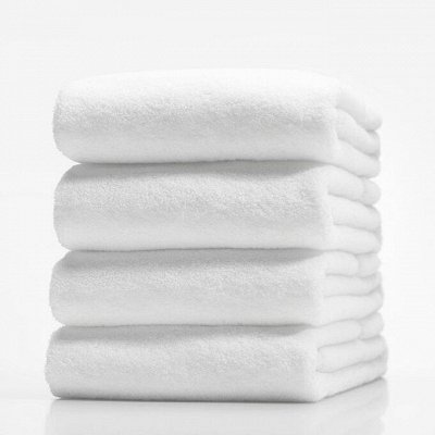 Постельное белье -полотенца для ванной. Поступление — Белые полотенца (плотность 470 гр/м2)