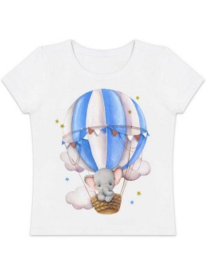 Футболка "Слоненок на воздушном шарике" для мальчика малыша