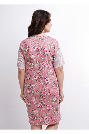 #100537 Платье св.розовый/т.розовый