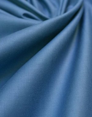 Сатин цв.Сине-голубой винтаж, ш.2.2 м, хл-100%, 135 гр/м.кв