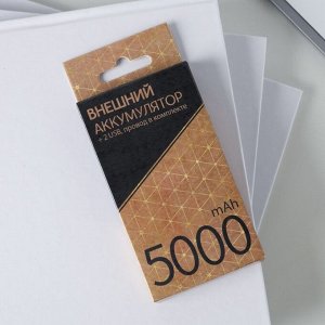 Портативный аккумулятор, «Я не ленюсь» 5000 mAh, 2 USB-разъёма