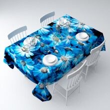 Скатерть с пропиткой "Букет из голубых цветов", 140*220