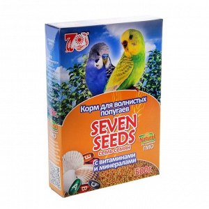 Корм Seven Seeds для волнистых попугаев, с витаминами и минералами 500 г