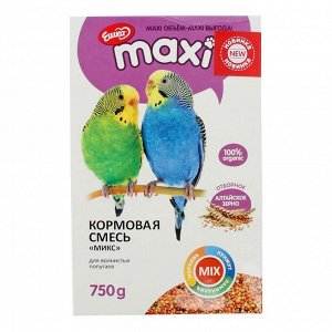 Корм «Ешка MAXI» для волнистых попугаев, микс, 750 г