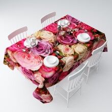 Скатерть с пропиткой "Восхитительный букет роз", 140*220