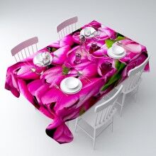 Скатерть с пропиткой "Розовые тюльпаны", 140*120