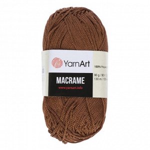 Пряжа-шнур "Macrame Макраме" 100% полиэстер 130м/90гр (151 коричневый)