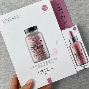 IBIZA SPA Set Phyto Collagen Mask Sheet and Serum Набор Антивозрастная сыворотка 30мл + маска с экстрактом фитоколлагена 10шт