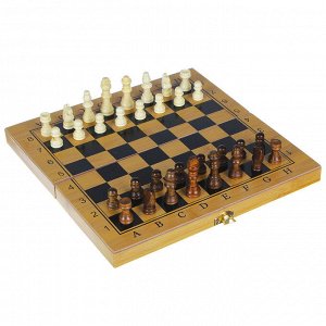 LDGames Набор игр 3 в 1 (шашки, шахматы, нарды), МДФ, 30х30см, 7911