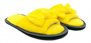 Тапочки домашние Дюна, артикул 990/01M, цвет желтый, материал текстиль