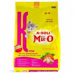 A-SOLI Mii-O для котят Премиум Домашняя птица, лосось 1,2кг *6