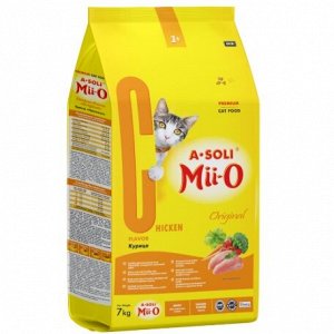 A-SOLI Mii-O для кошек Премиум Курица "Оригинал" 7кг *1