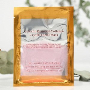 Гидрогелевая маска для лица Collagen Crystal "Коллаген и бриллиантовая пудра" антивозрастная, розовая, 60 г