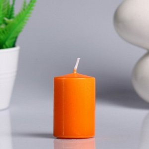 Свеча - цилиндр ароматическая "Апельсин". 4х6 см