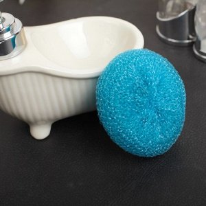 Набор губок для мытья посуды Доляна «Бублик», 6 шт, пластик, цвет МИКС