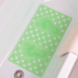 SPA-коврик для ванны на присосках Доляна «Ножки и кружочки», 34?64 см, цвет МИКС