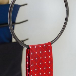 Плечики для галстуков и шарфов Доляна, 13.5x23x0.7 см, антискользящее покрытие, чёрные