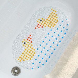 SPA-коврик для ванны на присосках SAVANNA «Влюблённые уточки», 36x67 см