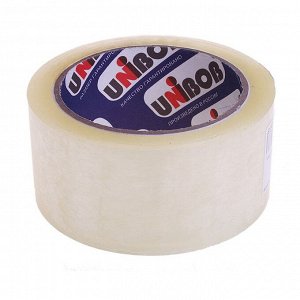 Клейкая лента UNIBOB 48 ммx66 м 45 мкм, прозрачная, индивидуальная упаковка