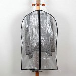 Чехол для одежды 60*90 см, PE, цвет серый прозрачный