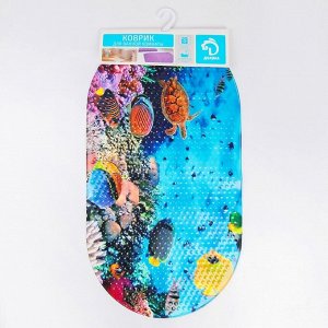 SPA-коврик для ванны на присосках Доляна «Морское дно», 38x68 см
