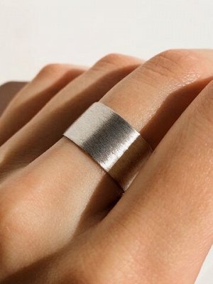 Серебряное сатиновое широкое кольцо 11мм