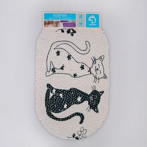 SPA-коврик для ванны на присосках Доляна «Кошечки», 39?65 см