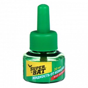Дополнительный флакон-жидкость от комаров "SuperBAT ", без запаха, 45 ночей, 30 мл