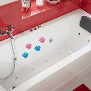 Набор мини-ковриков для ванны «Ракушка», 10?11 см, 5 шт, цвет МИКС