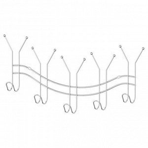 Планка с пятью двойными крючками-вешалками 50,5 см, хром