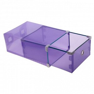 Короб для хранения выдвижной «Моно», 22?34?13 см, цвет фиолетовый