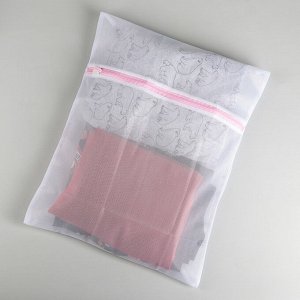 Мешок для стирки белья Доляна, 40?50 см, мелкая сетка, цвет МИКС