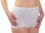 Хлопковые трусы с высокой линией талии СИНИЙ МЕЛАНЖ
