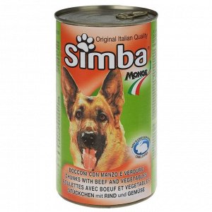 Simba Dog консервы для собак кусочки говядина с овощами 1230г