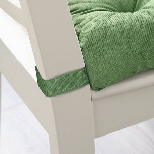 МАЛИНДА Подушка на стул, зеленый, 40/35x38x7 см