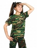 Футболка детская цв.Зелёный КМФ