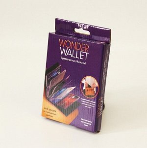 Кошелек-визитница Wonder Wallet черная кожа