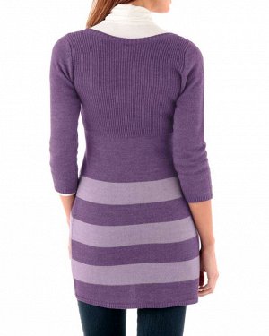 Удлиненный пуловер, лиловый
