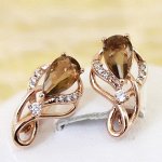 Серьги позолота H01-6410