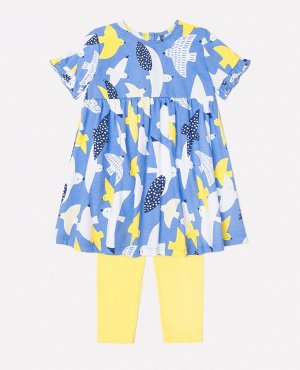 Комплект для девочки Crockid КР 2657 чайки на голубом сапфире + сочный лимон к245
