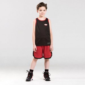 Шорты баскетбольные двухсторонние для мальчиков/девочек черно-красные sh500r tarmak