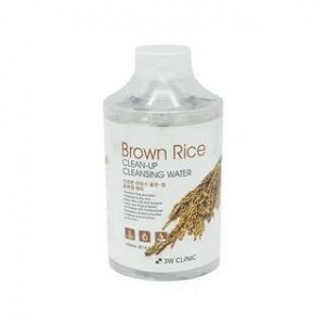 3W CLINIC Вода очищающая мицеллярная "Clean-Up Cleansing Water [Brown Rice], коричневый рис, 500 мл