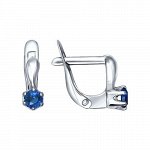 Серебряные серьги с фианитом 94020450