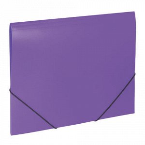 Папка на резинках BRAUBERG “Office“, фиолетовая, до 300 листов, 500 мкм, 228081